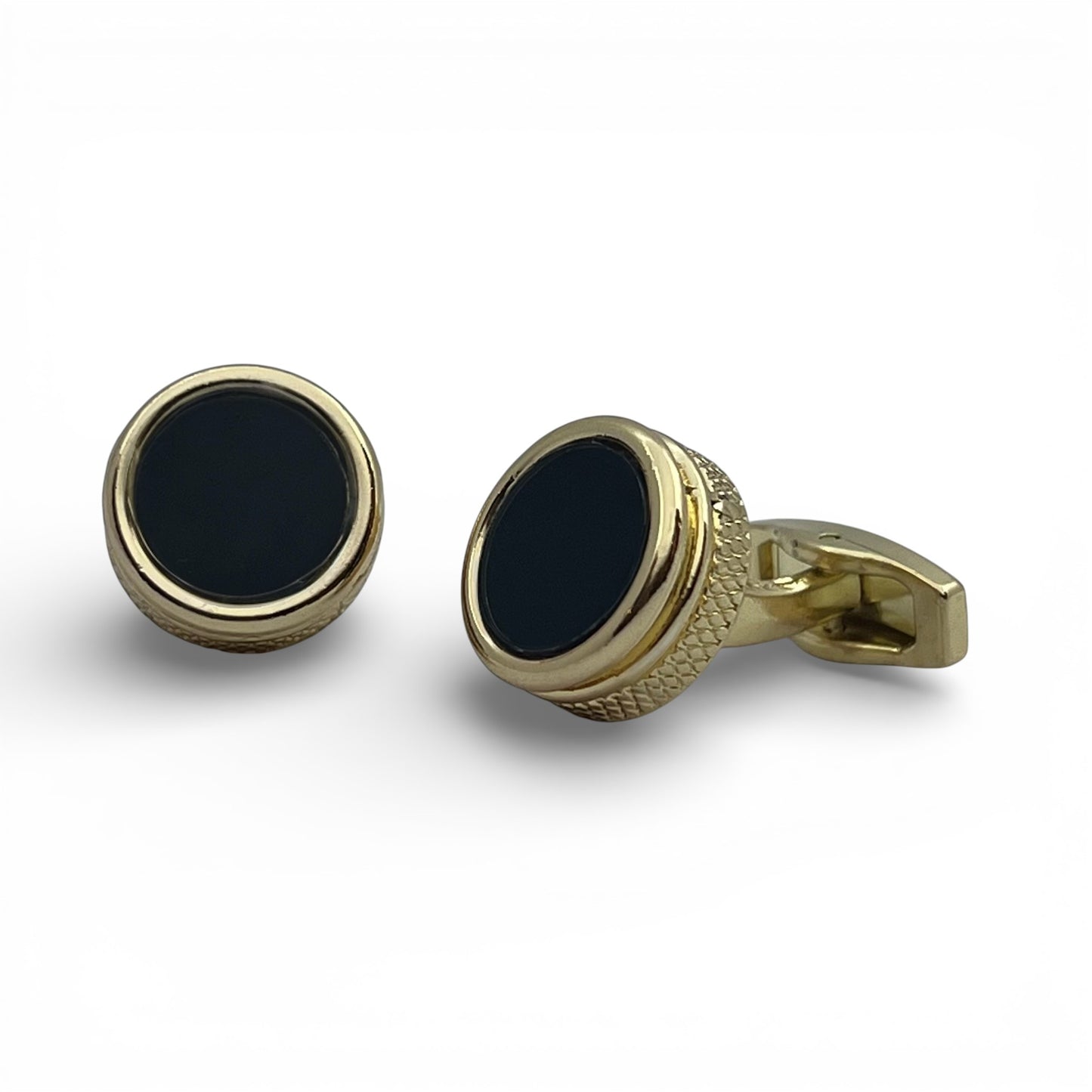 Black Glaring Golden Cufflinks