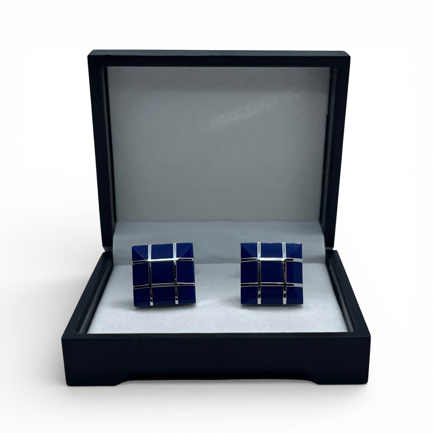 Blue Mateck Silver Cufflinks
