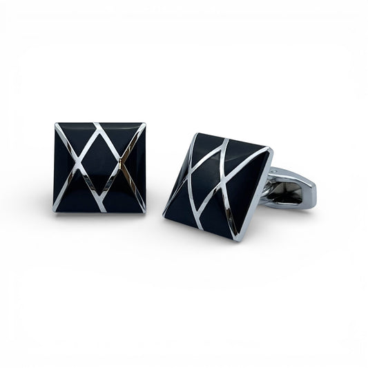Midnight X Silver Cufflinks