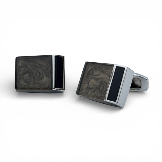 Cinder Crest Silver Cufflinks
