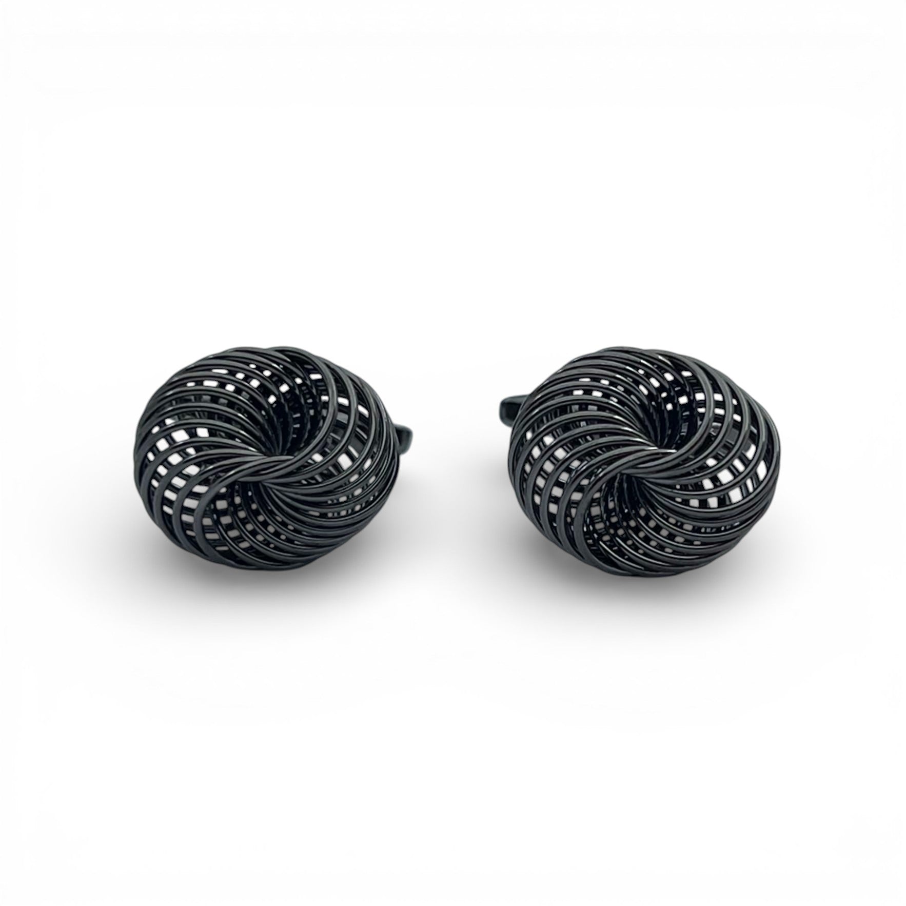 Flux Noir Knot Grey Metallic Cufflinks in Pakistan
