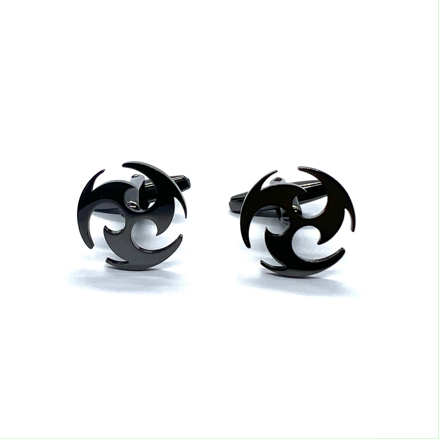Grey Metallic Cyclone Genshin Anime Cufflinks Pakistan