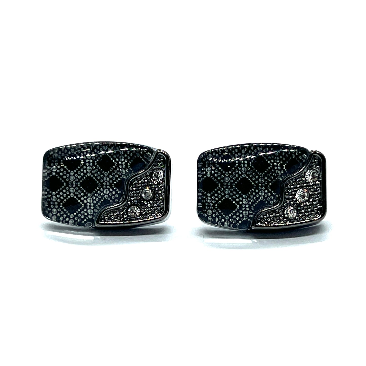 Glass Tri Rhino Recta Cufflinks