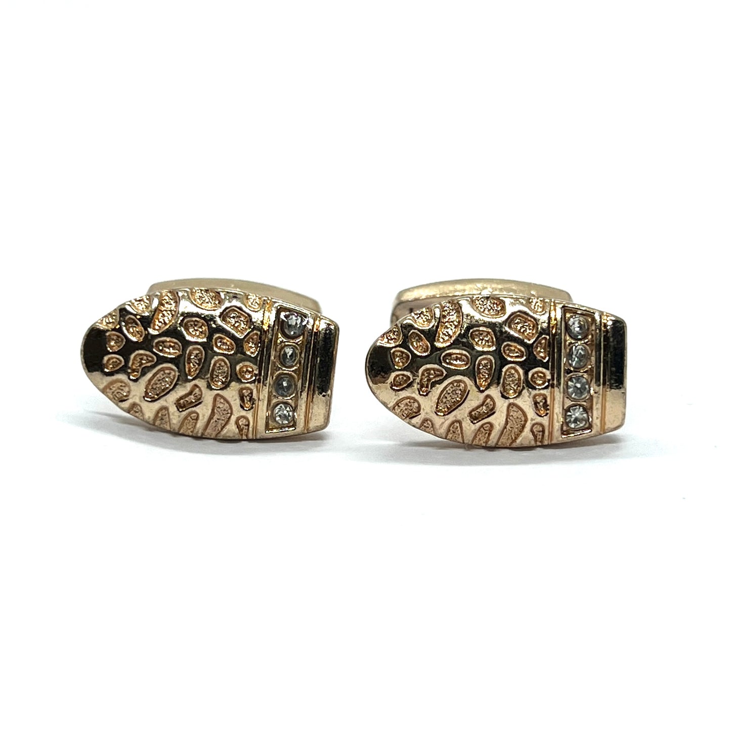 Side Leop Rhino Golden Cufflinks