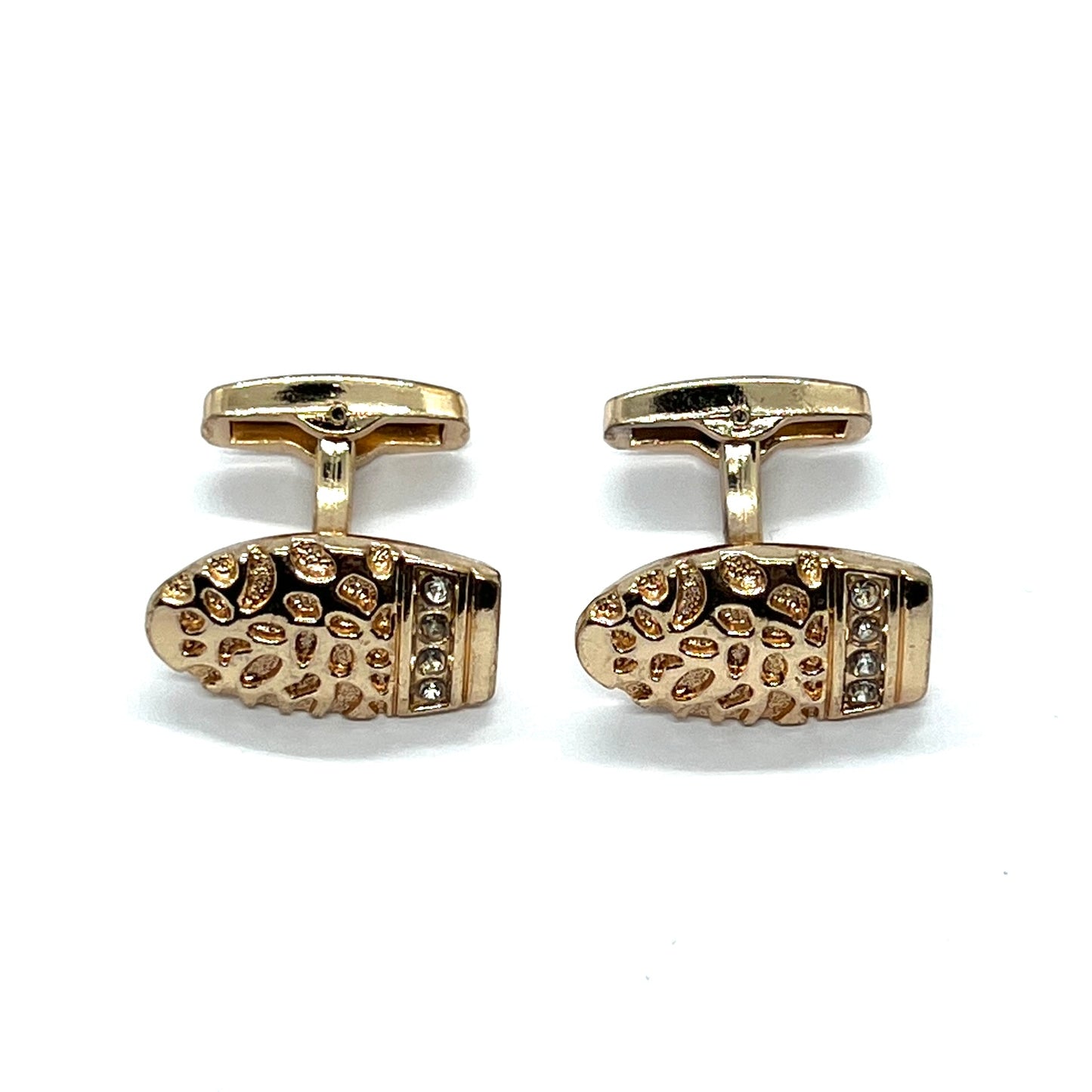 Side Leop Rhino Golden Cufflinks