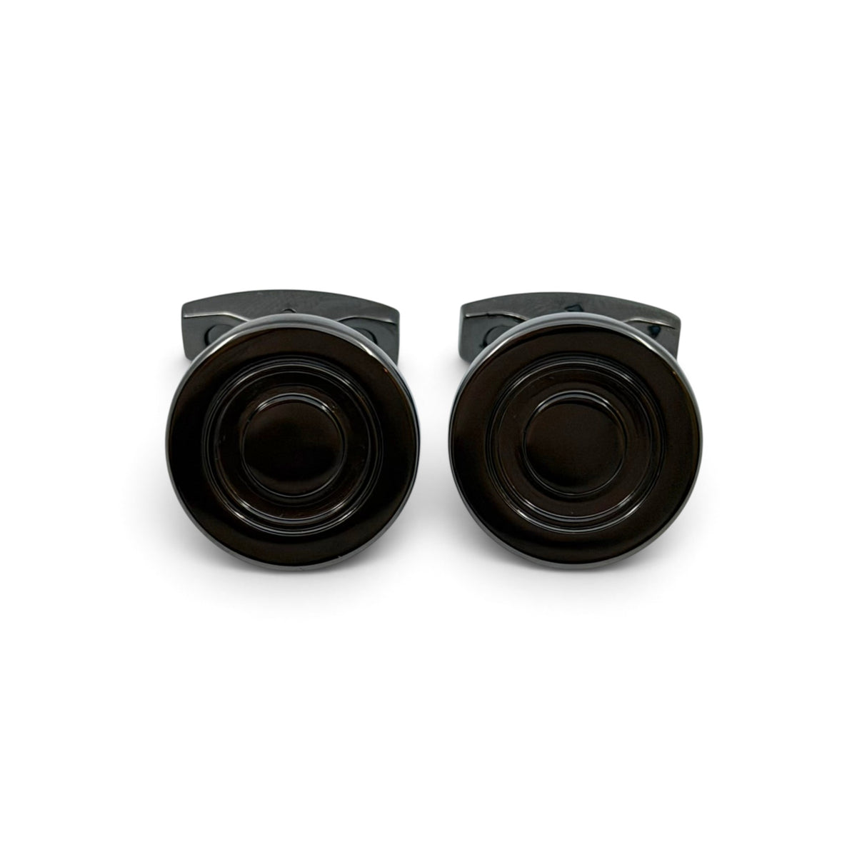 Noir Orbit Grey Metallic Cufflinks