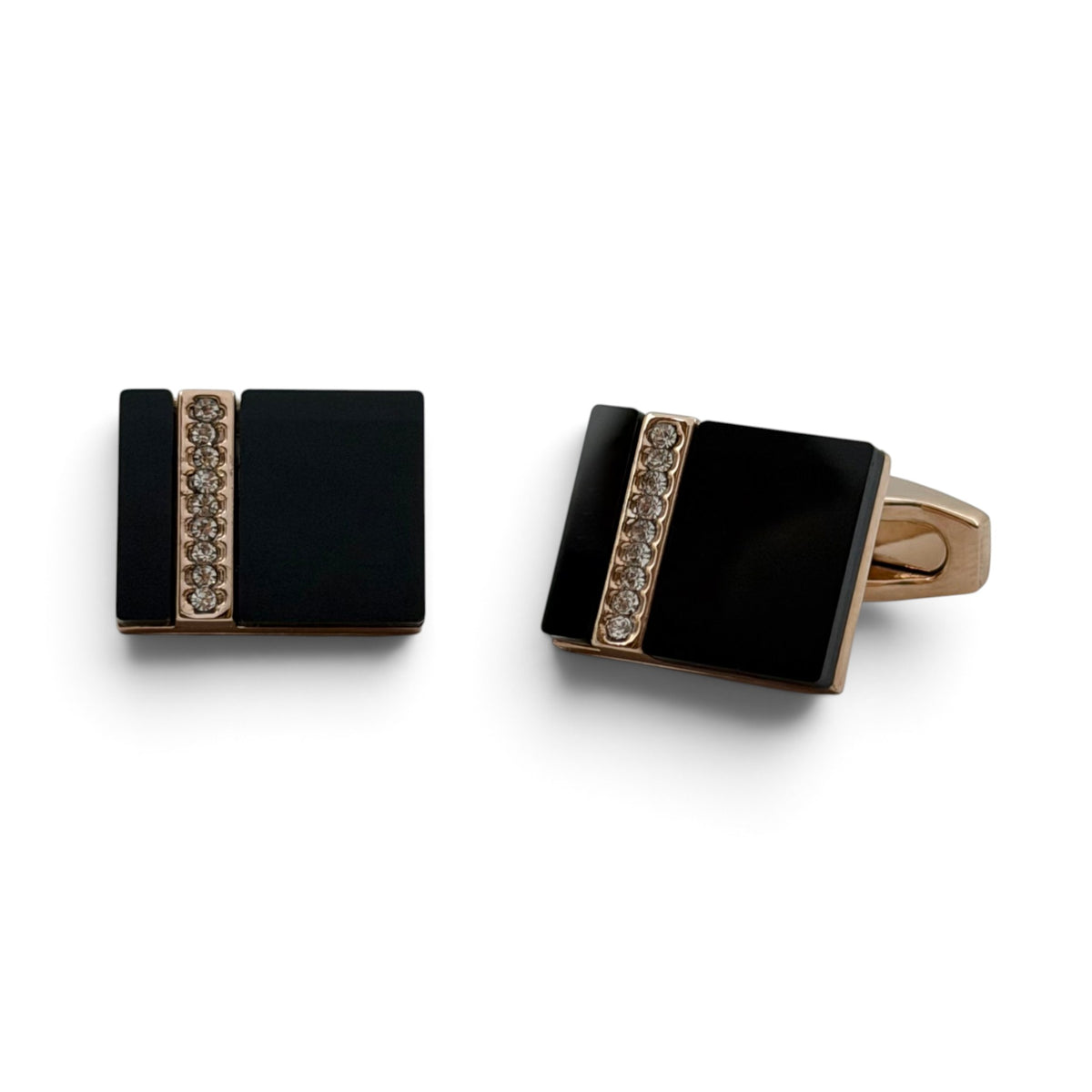 Onyx Regent Rose Gold Cufflinks