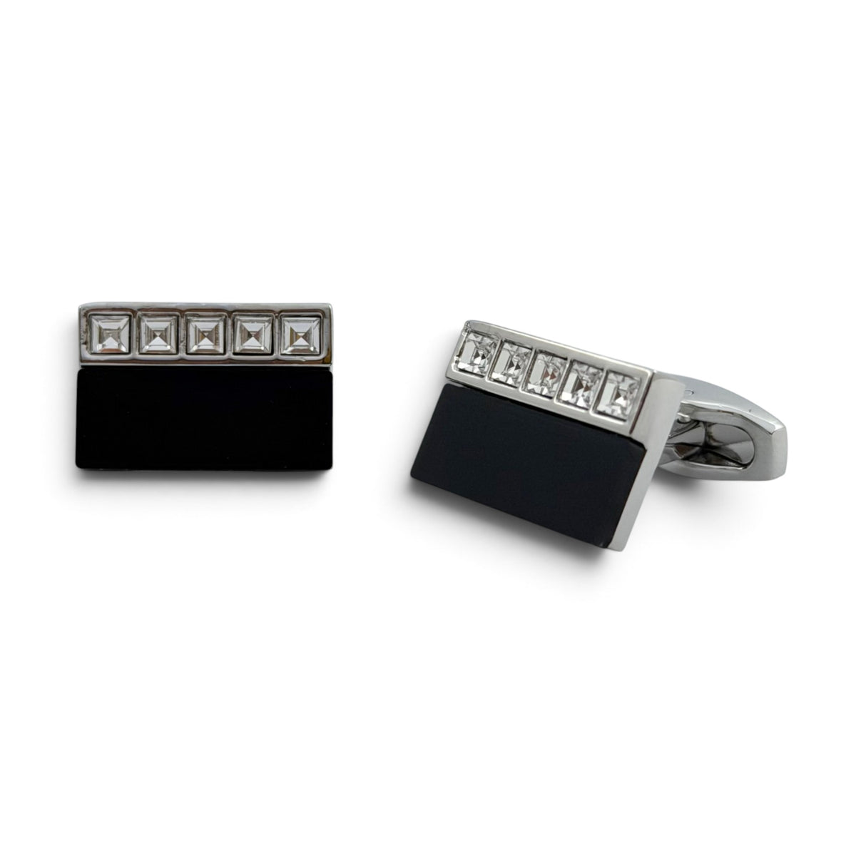 Regent Noir Rhino Silver Cufflinks