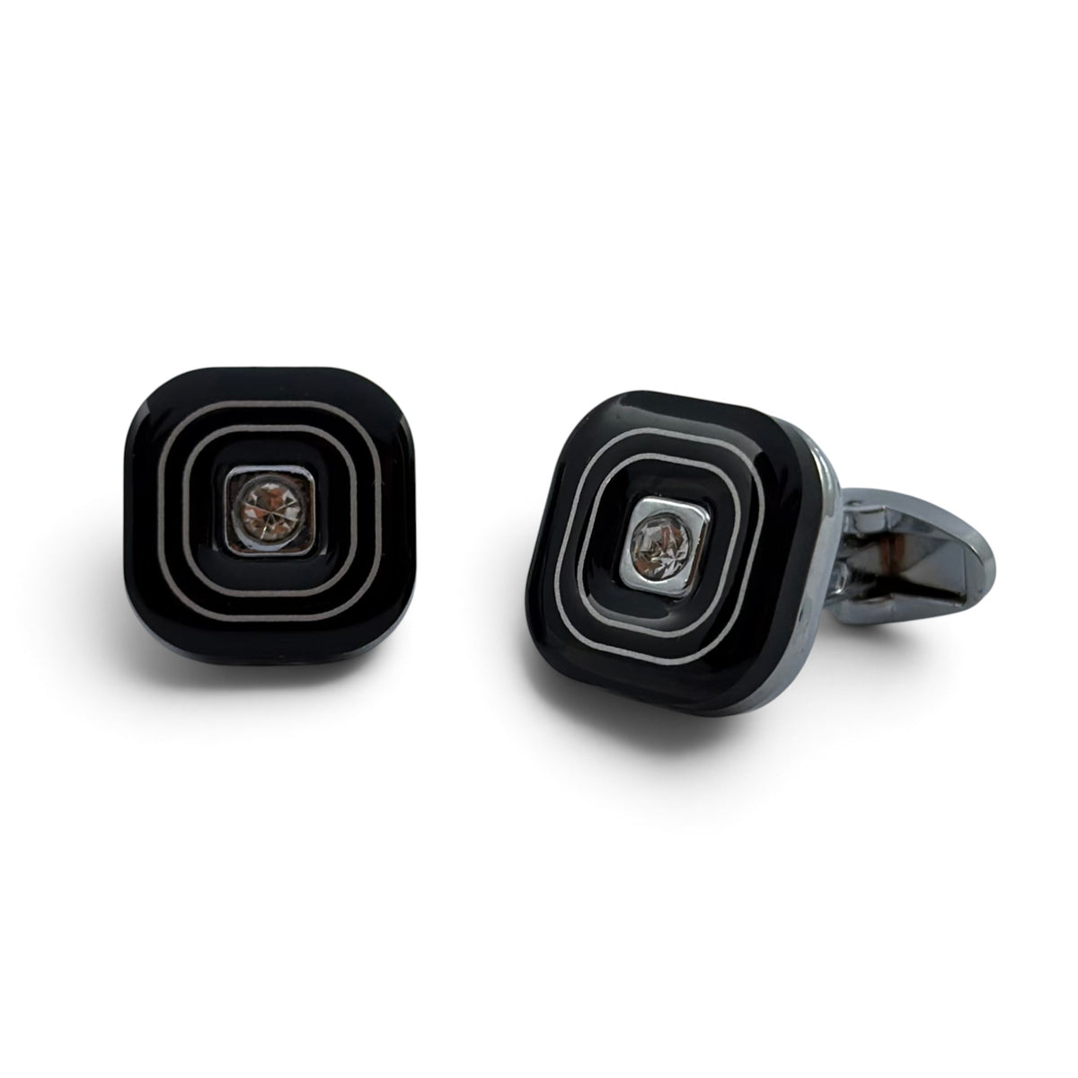 Obsid Frame Silver Cufflinks