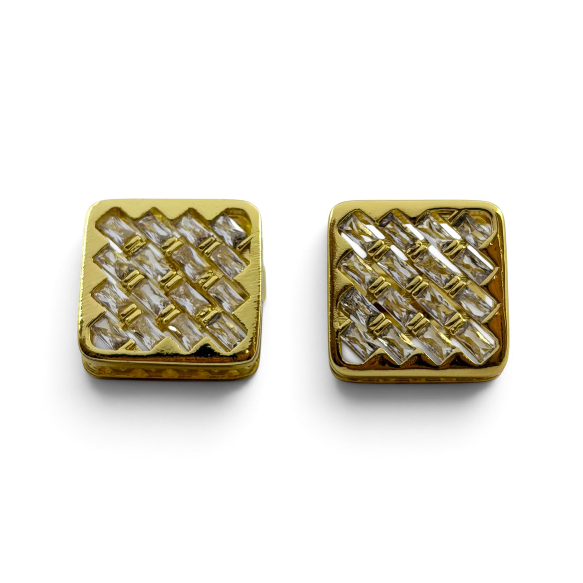 Gilded Lattice Golden Cufflinks
