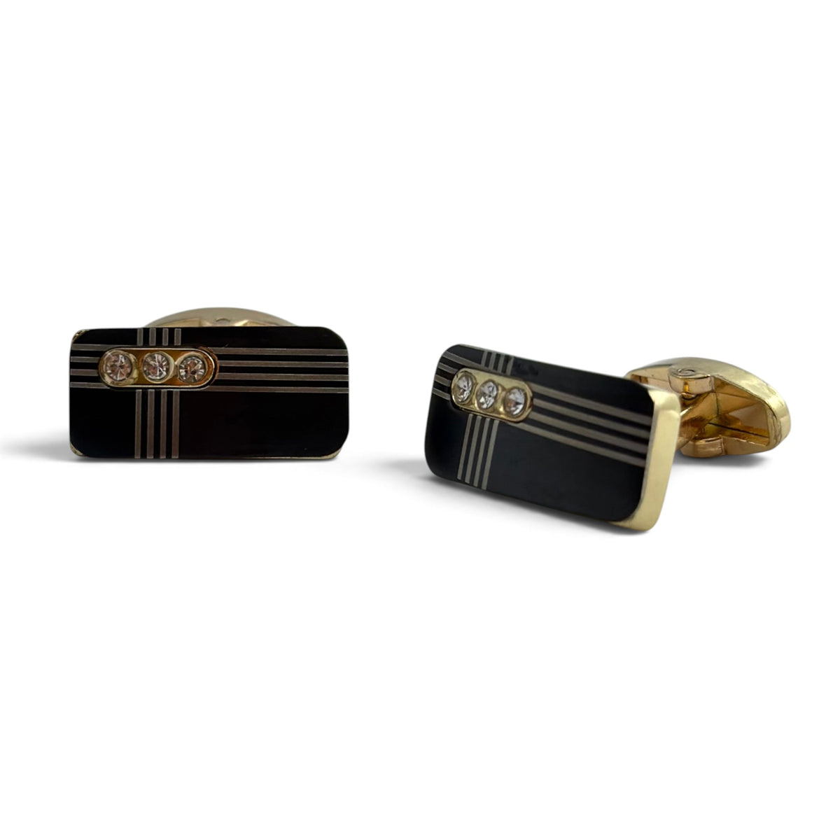 Regal Blackline Golden Cufflinks