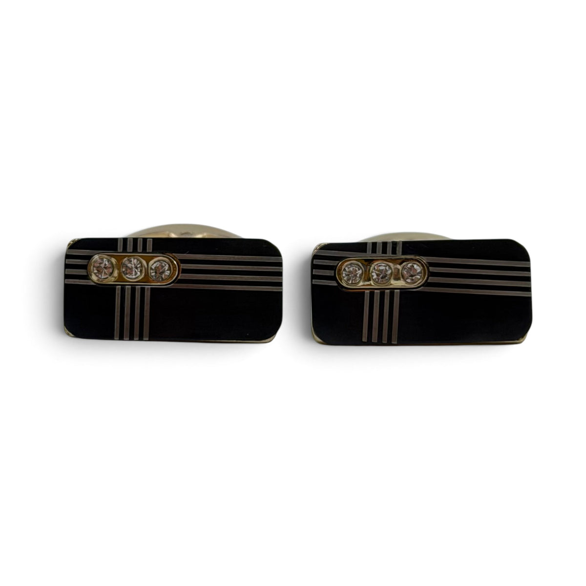 Regal Blackline Golden Cufflinks