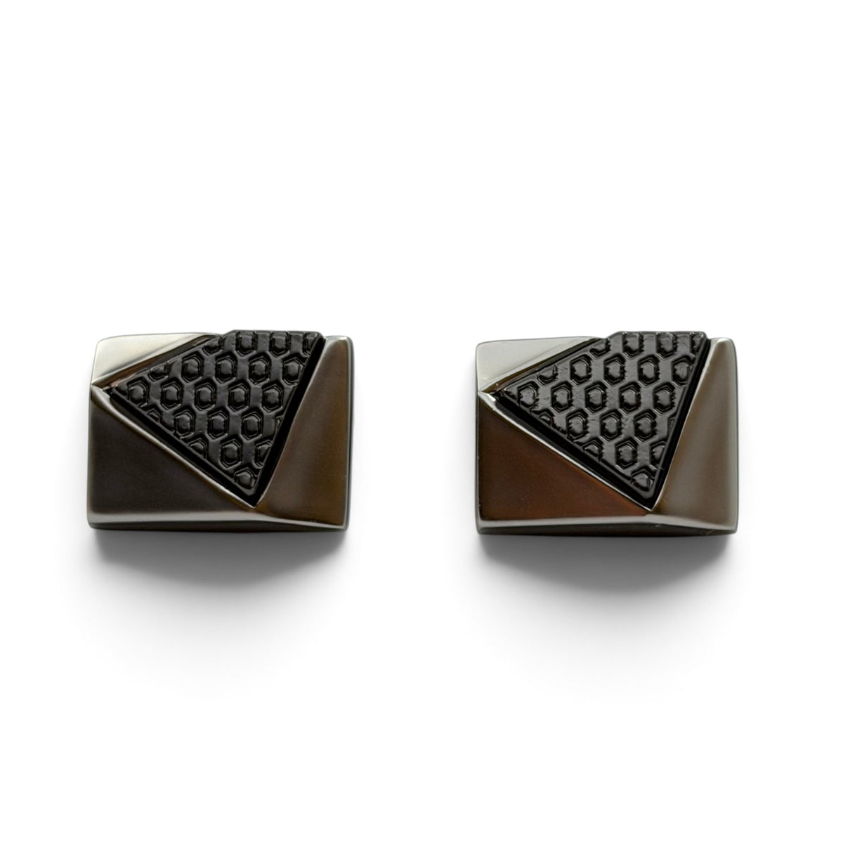 Apex Ulif Gunmetal Silver Cufflinks