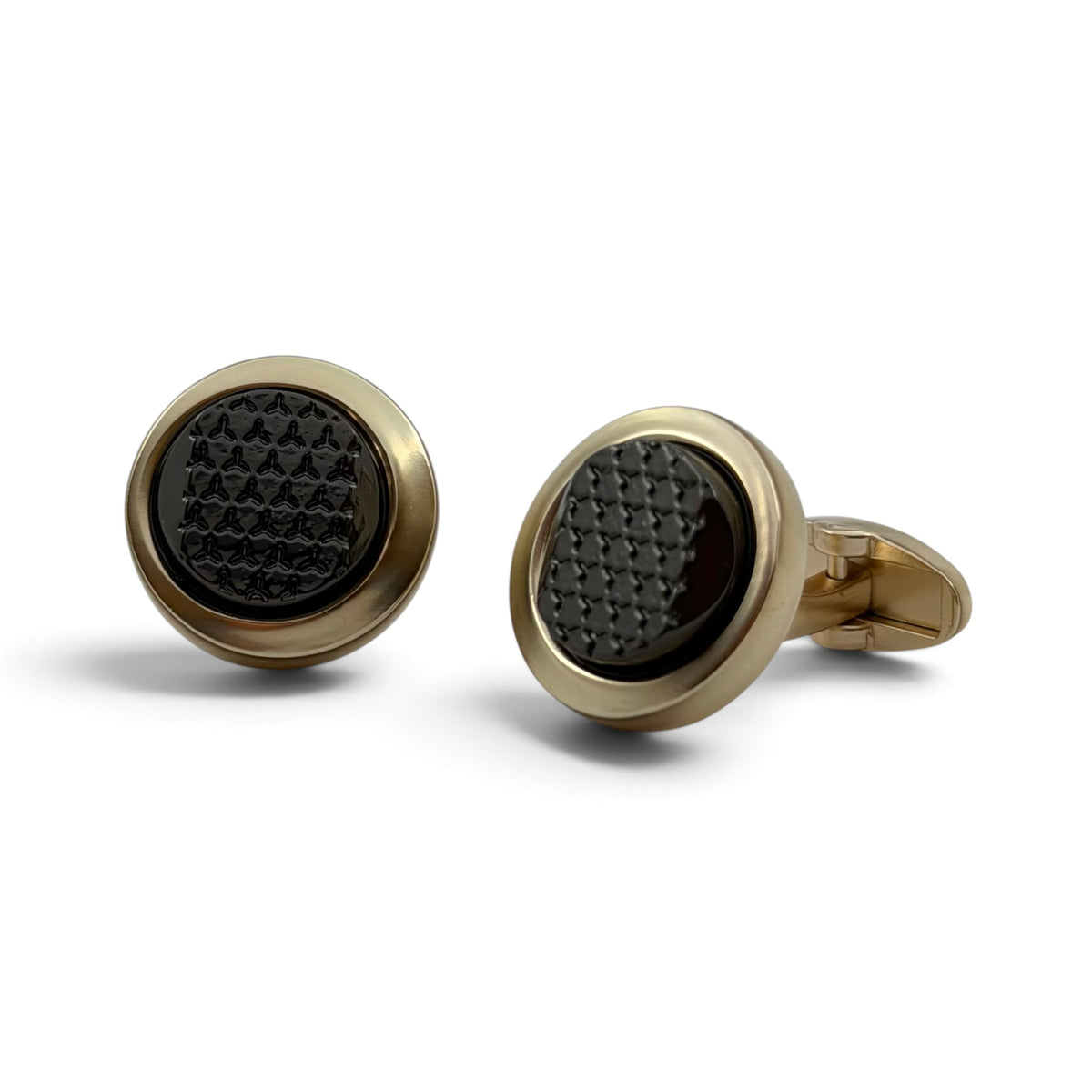 Bramwell Grid Golden R Cufflinks