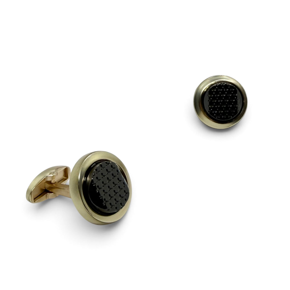 Bramwell Grid Golden R Cufflinks