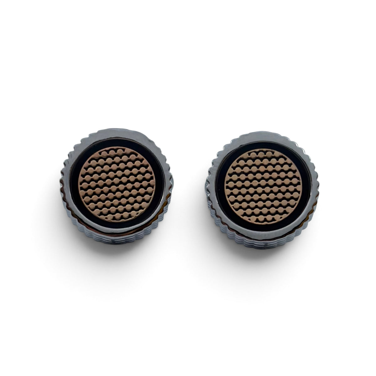 Silver Scallop Noir Cufflinks
