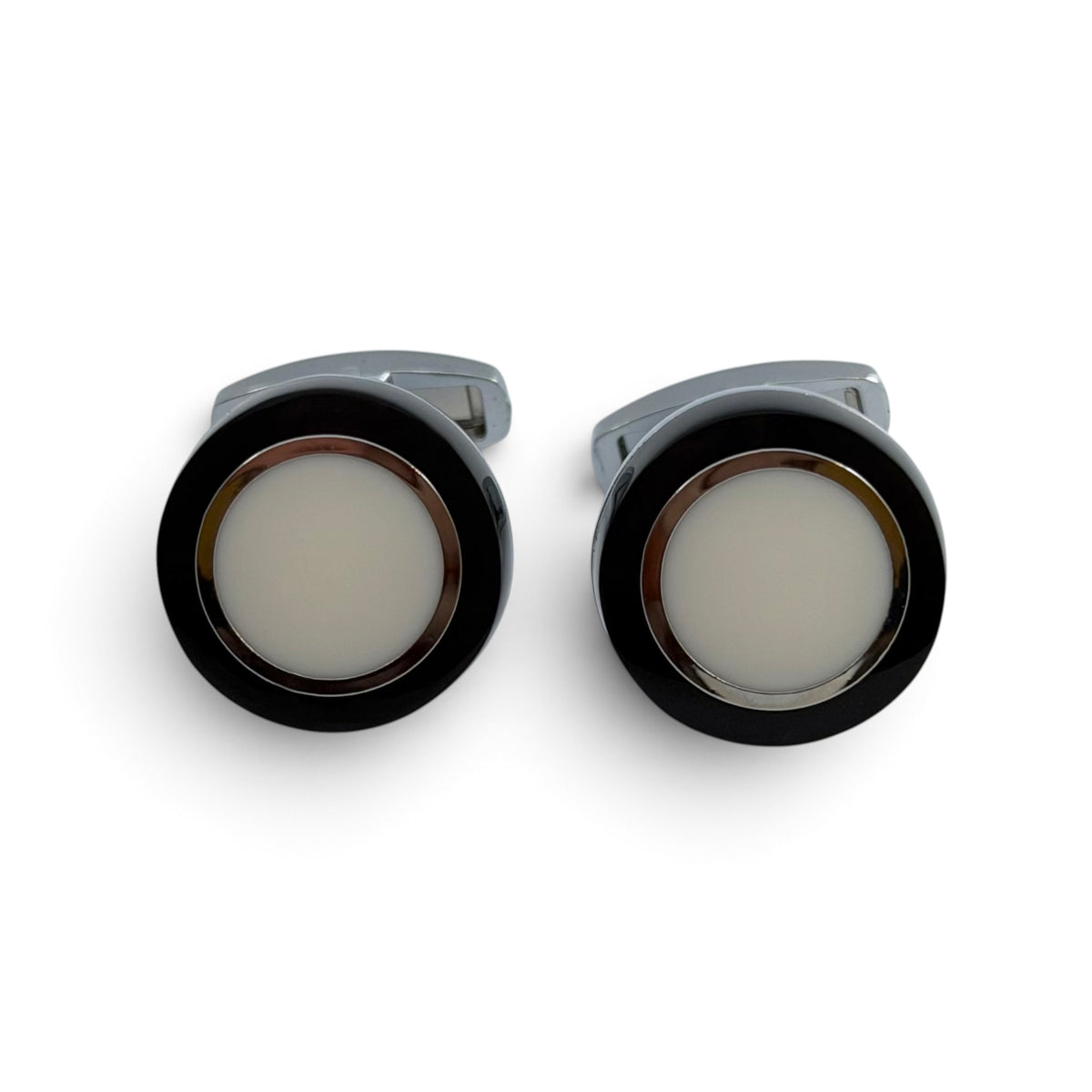 Polar Halo Silver Cufflinks