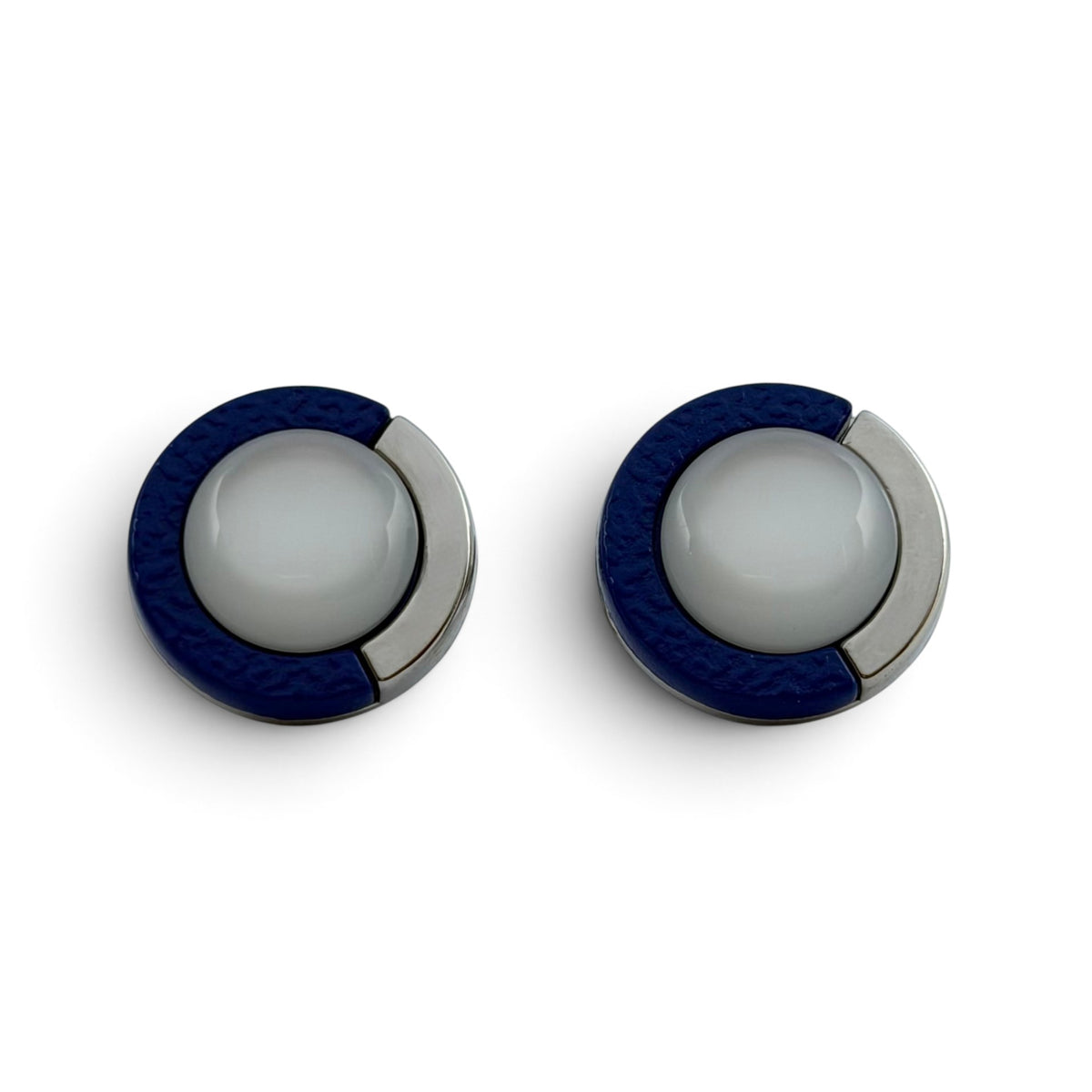 Sapphire Silver Arc Silver Cufflinks