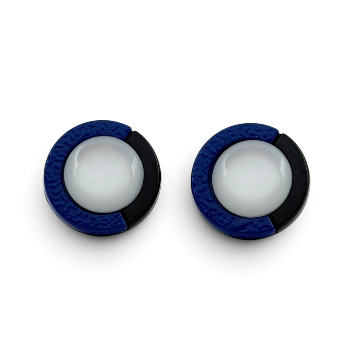 Cobalt Textured Arc Black Cufflinks