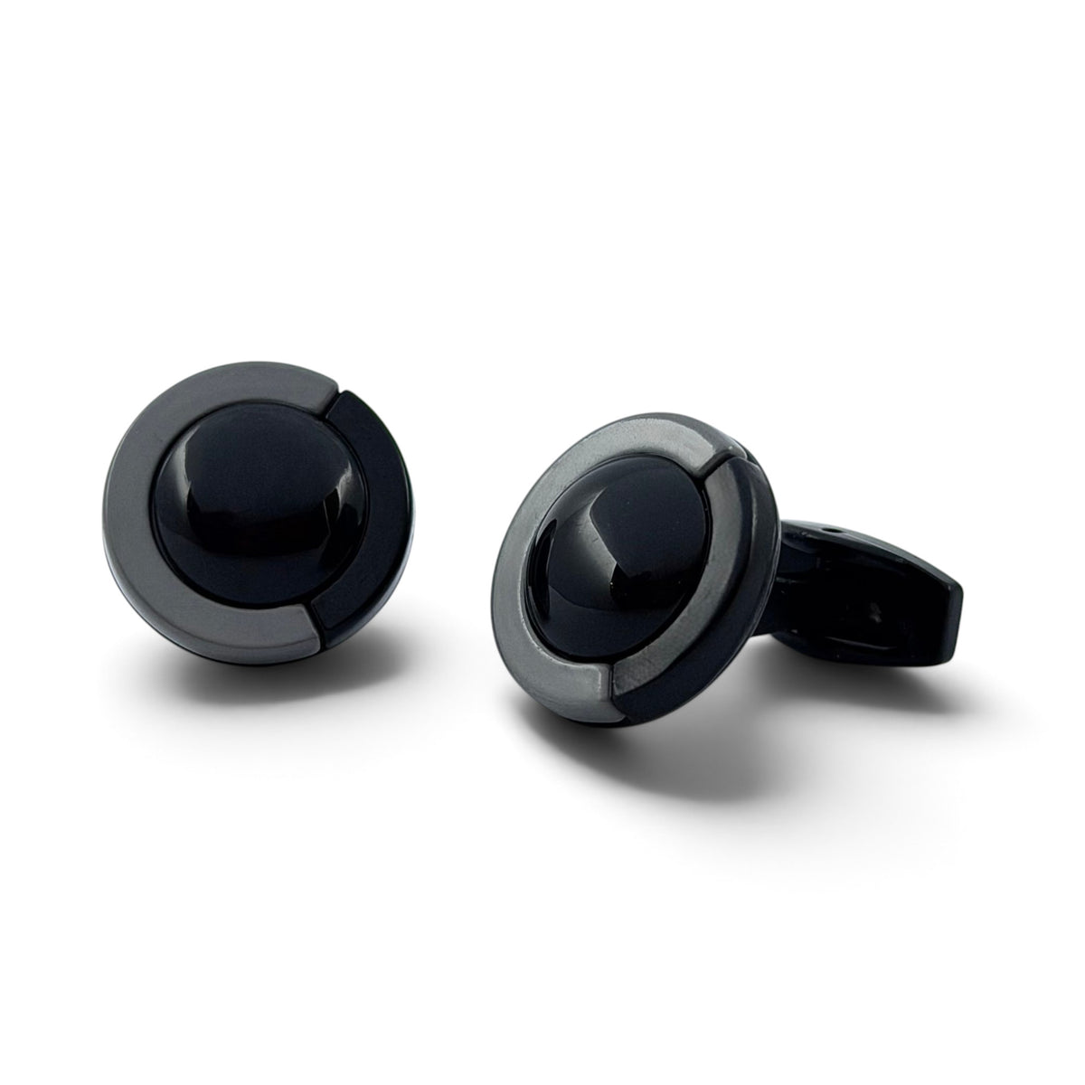 Black Dome Ring Cufflinks