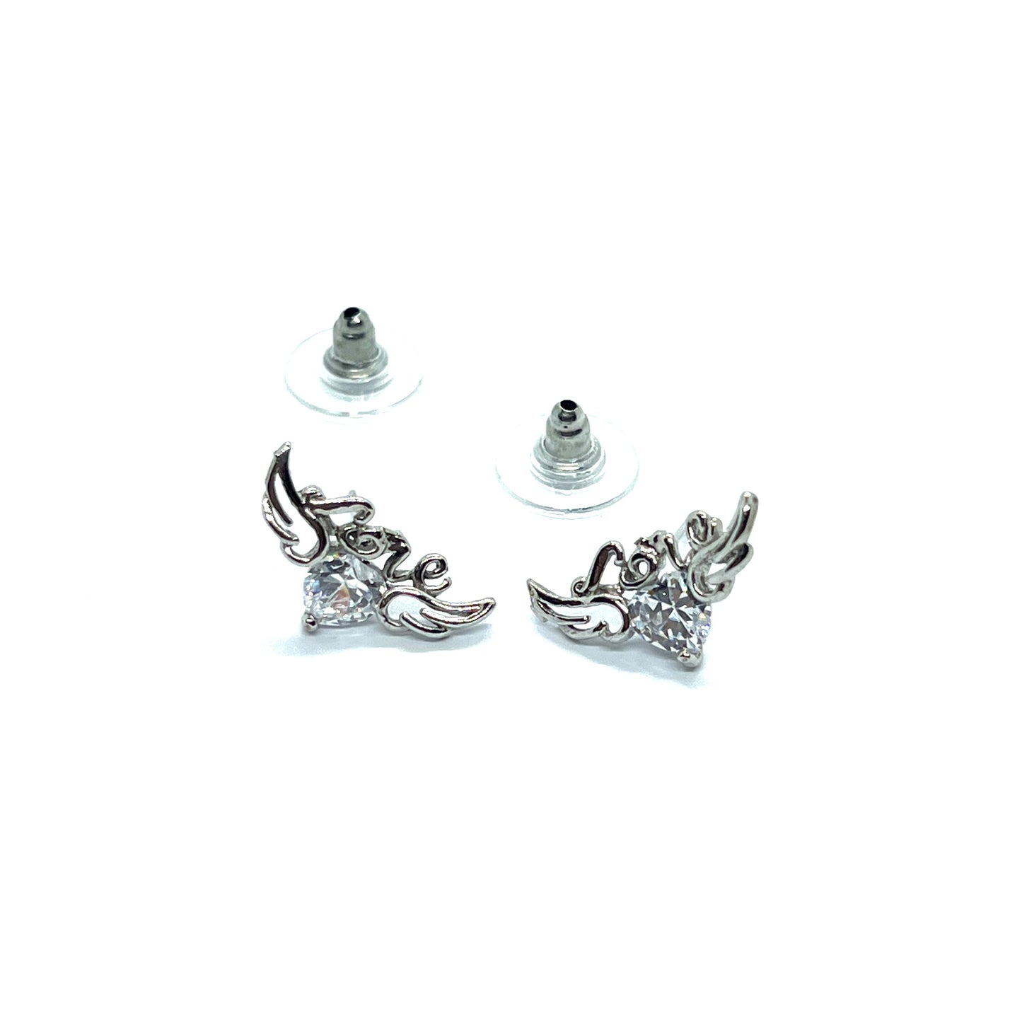 Rhino Wing Love Studs Earrings