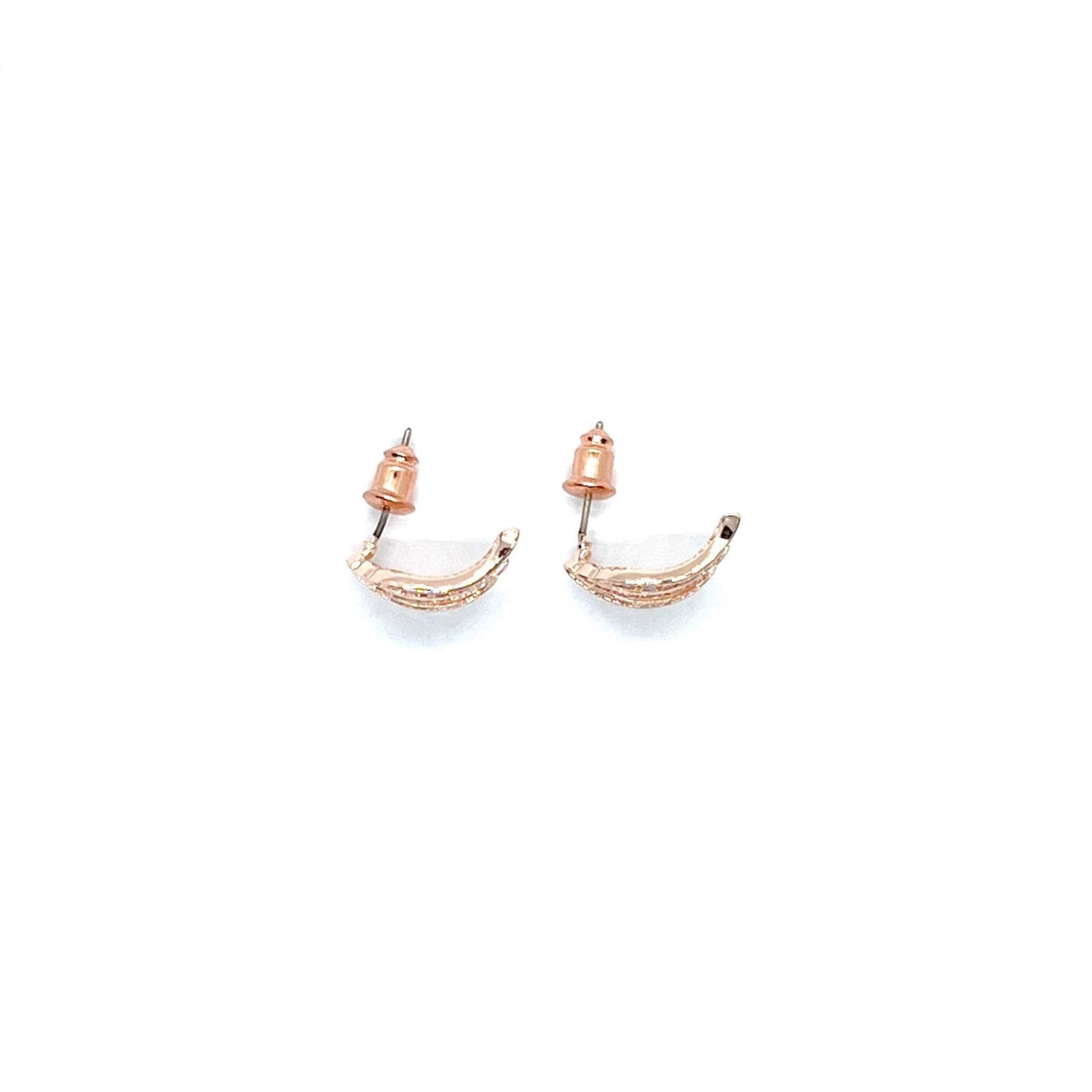 Wing Rose Gold Rhino Studs Earrings