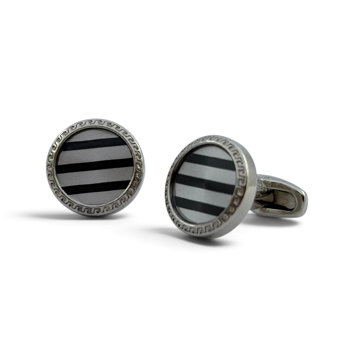 Monarch Lines Silver Cufflinks