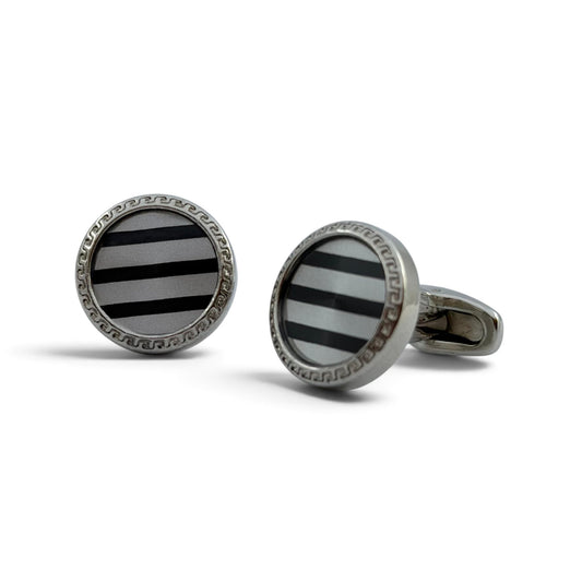 Monarch Lines Silver Cufflinks