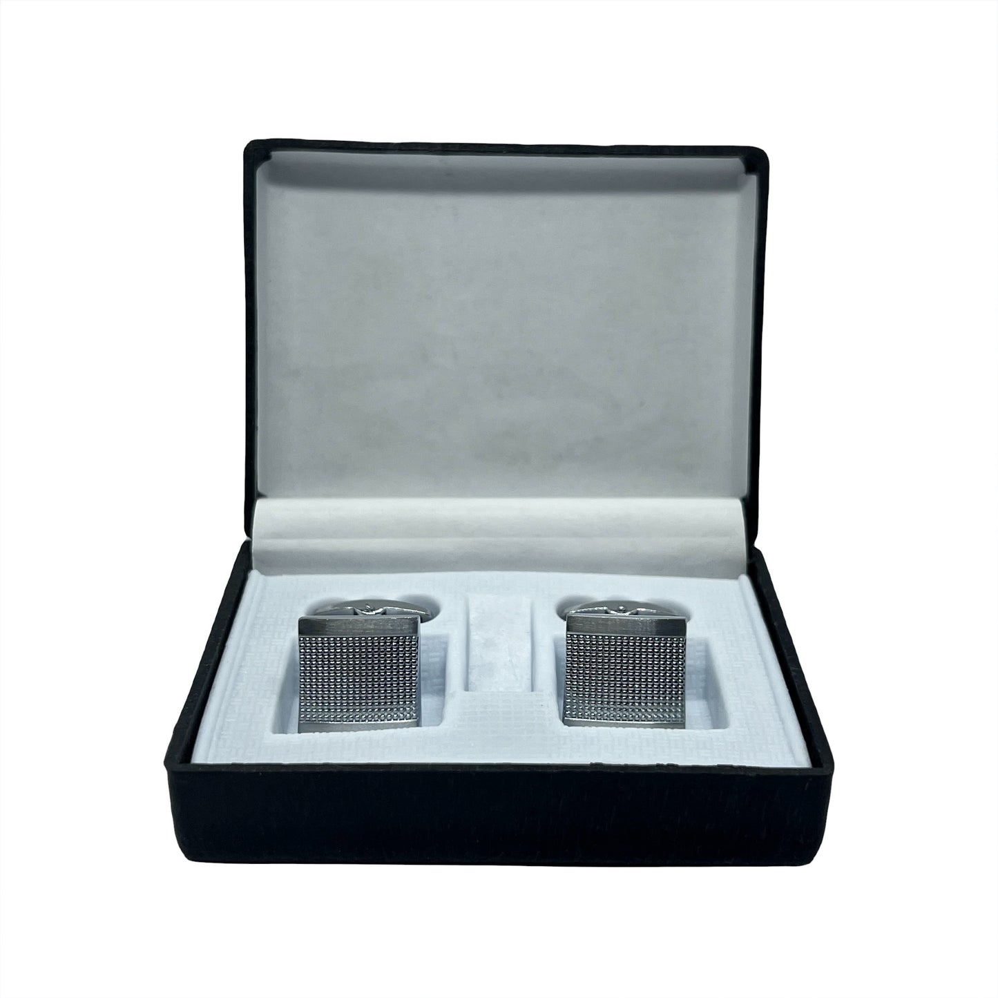 Silver Dotted Classic Square Cufflinks