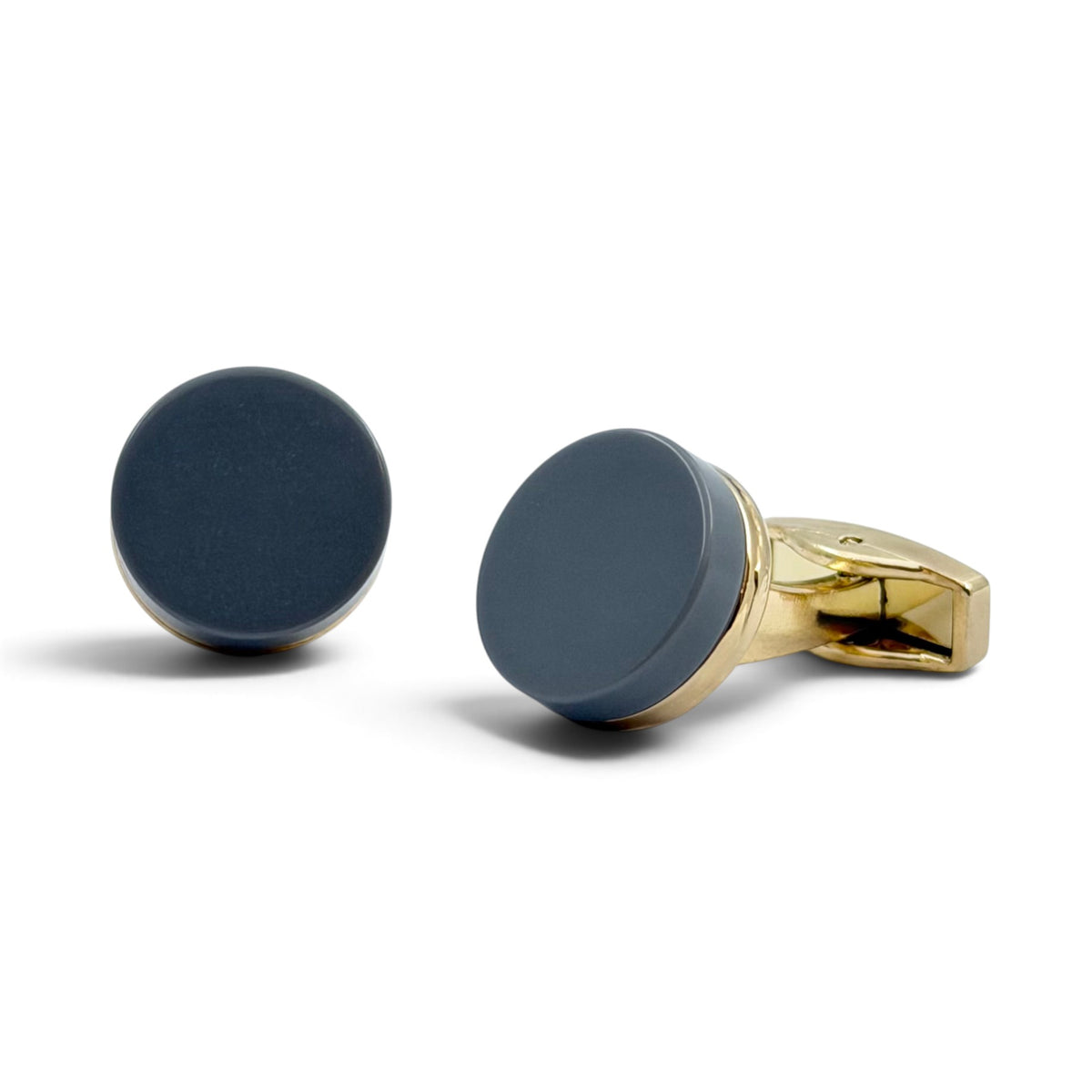 Might Bezel Golden Cufflinks