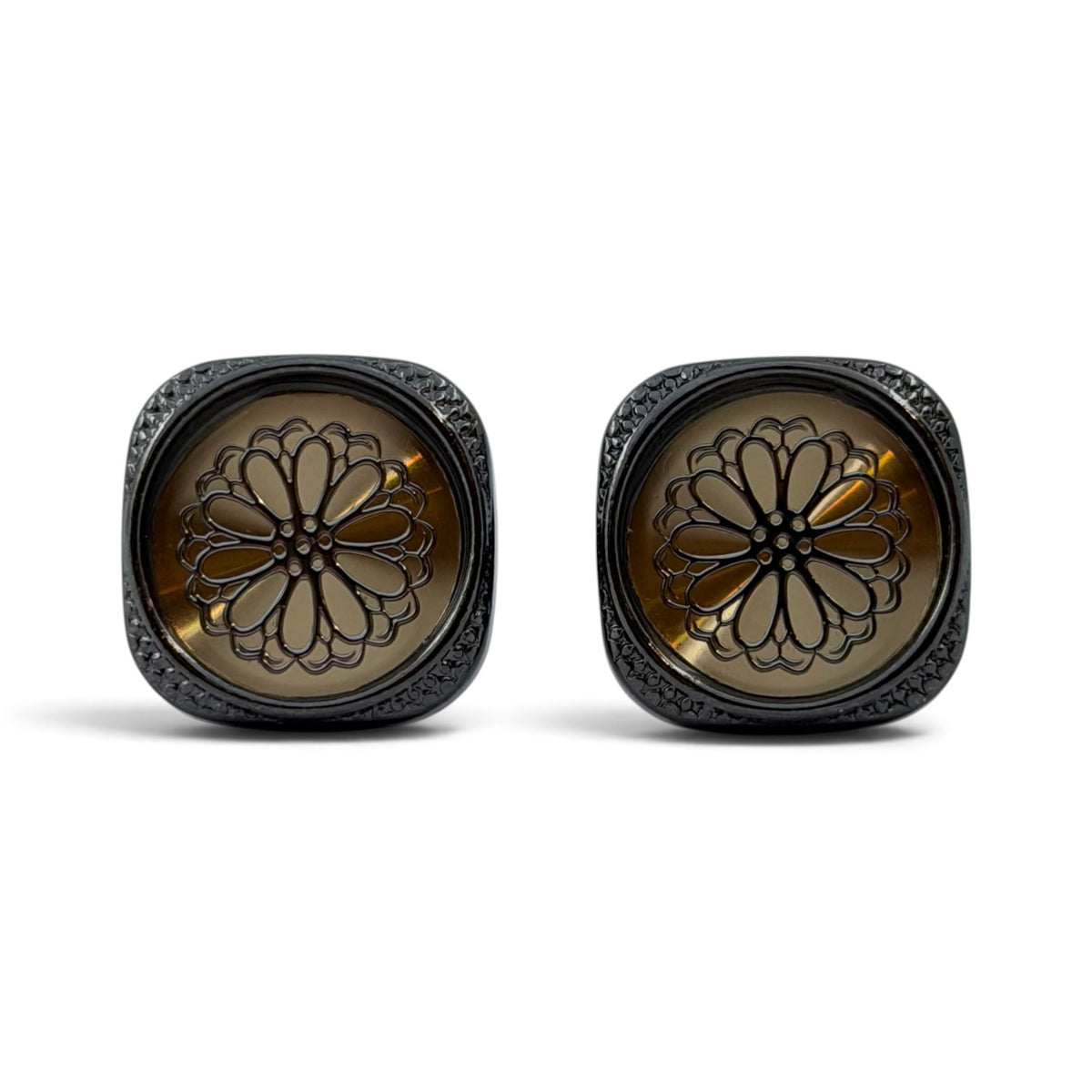 Regent Fleur Grey Metallic Cufflinks