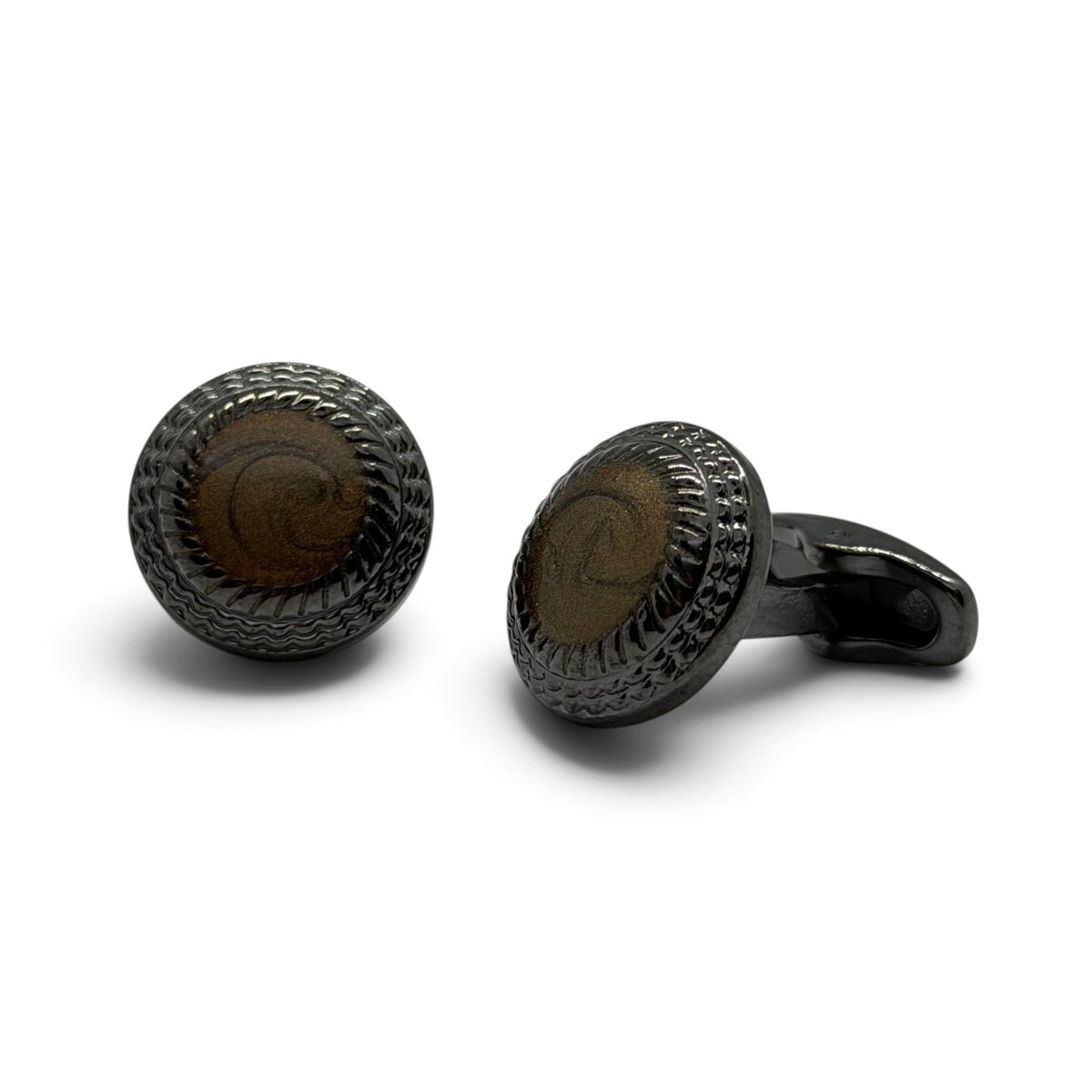Ironwood Crest Grey Metallic Cufflinks