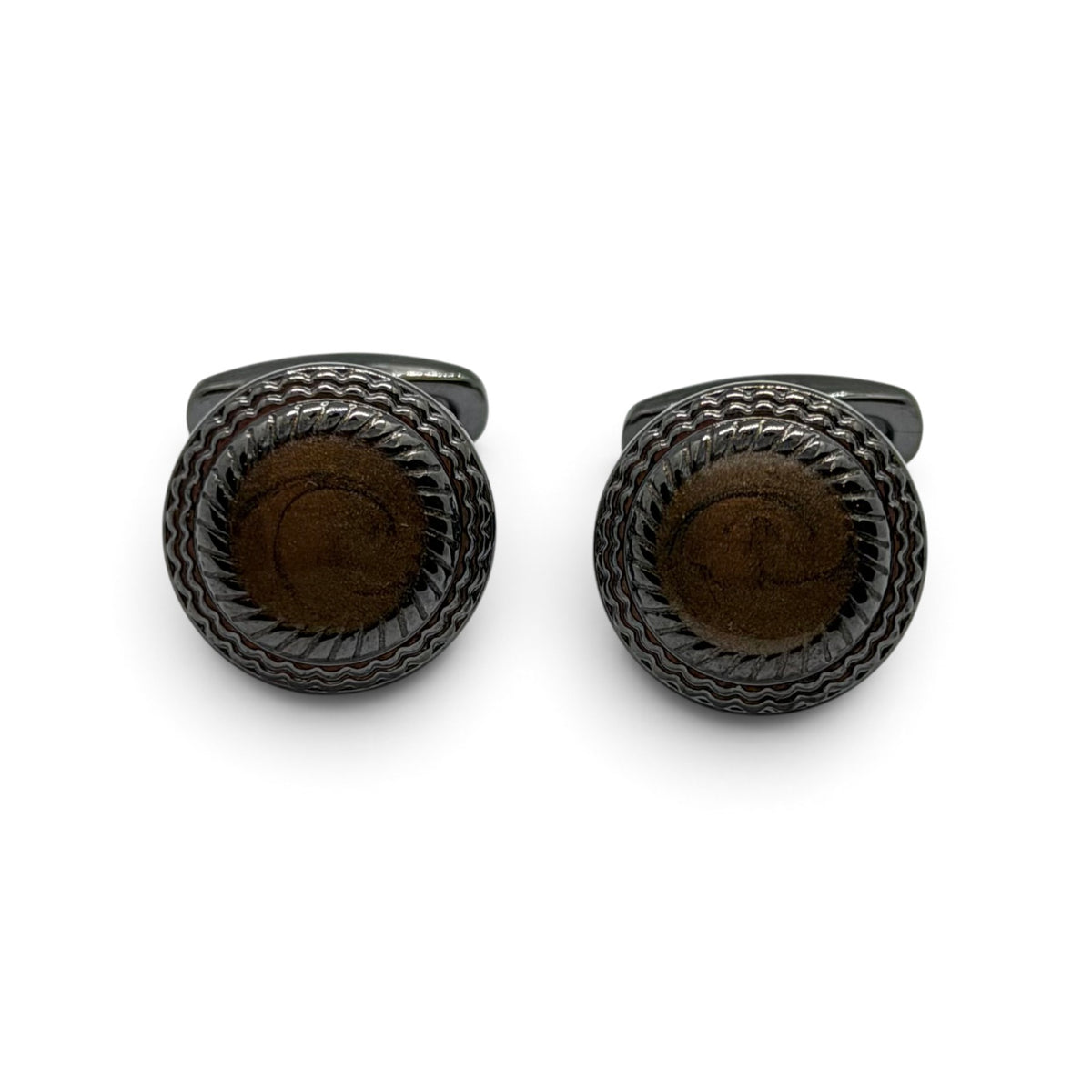Ironwood Crest Grey Metallic Cufflinks