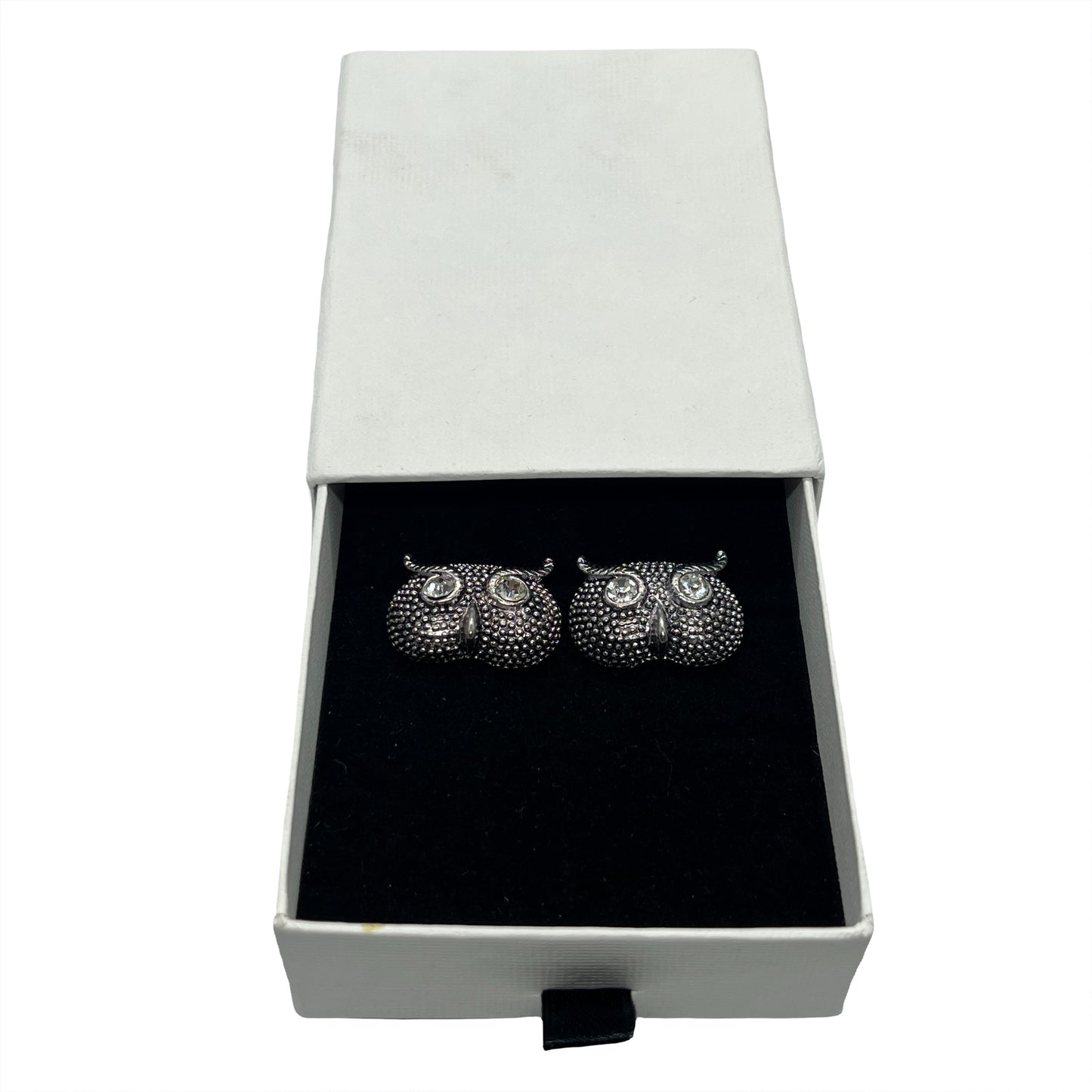 Vintage Owl Rhino Big Studs Earrings