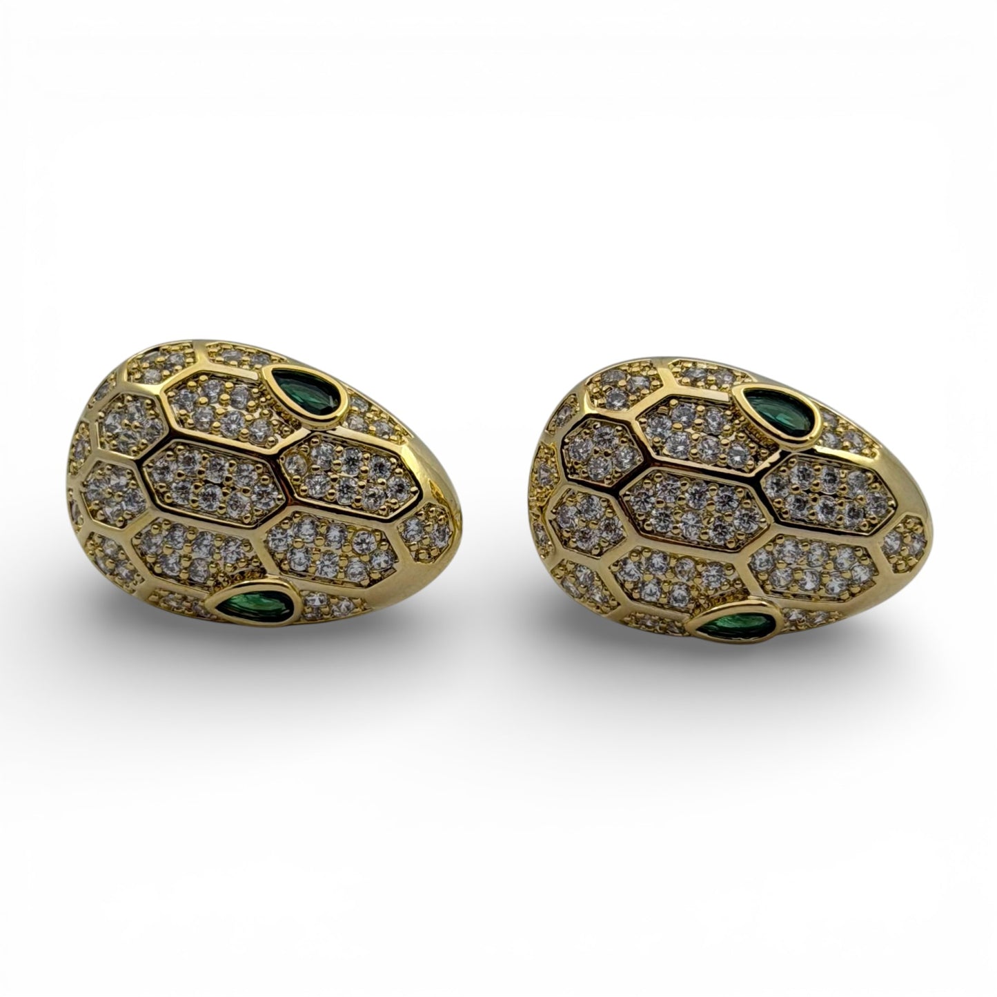 Imperial Viper – Emerald Gaze Golden Cufflinks