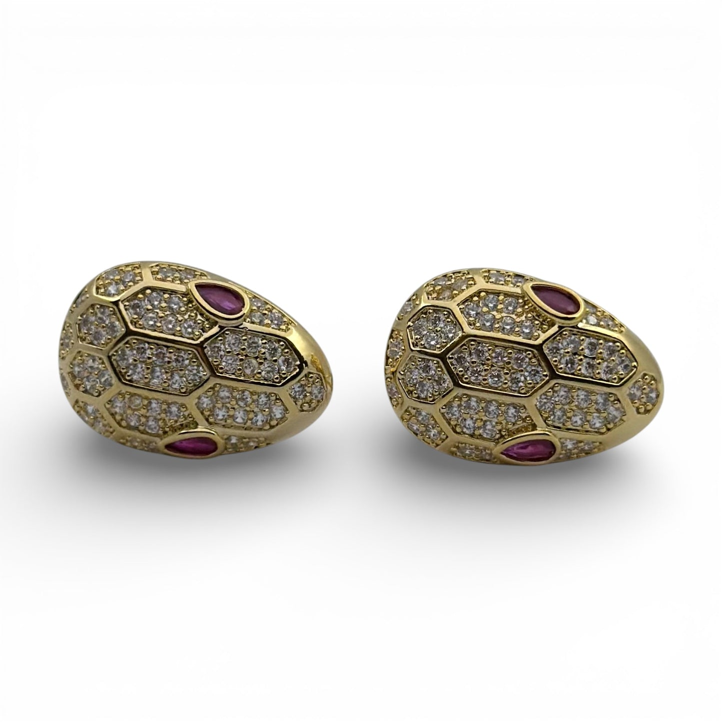 Imperial Viper – Amethyst Edition Golden Cufflinks