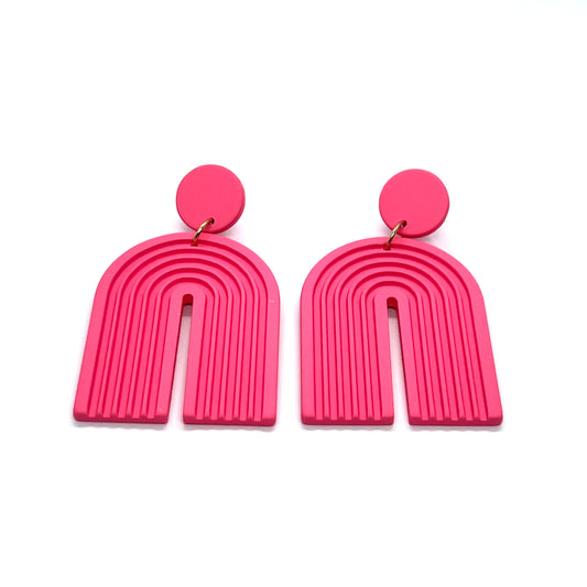 Hot Pink Drop Earrings