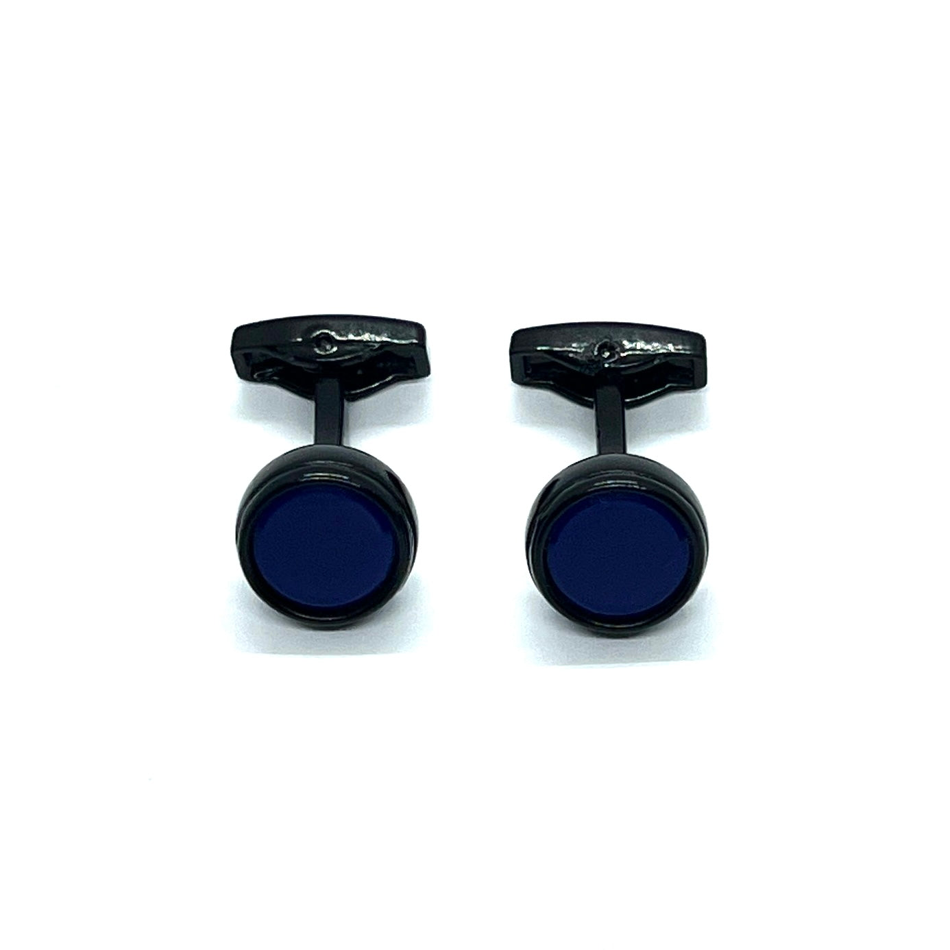 Mini Blue Curva Black Cufflinks