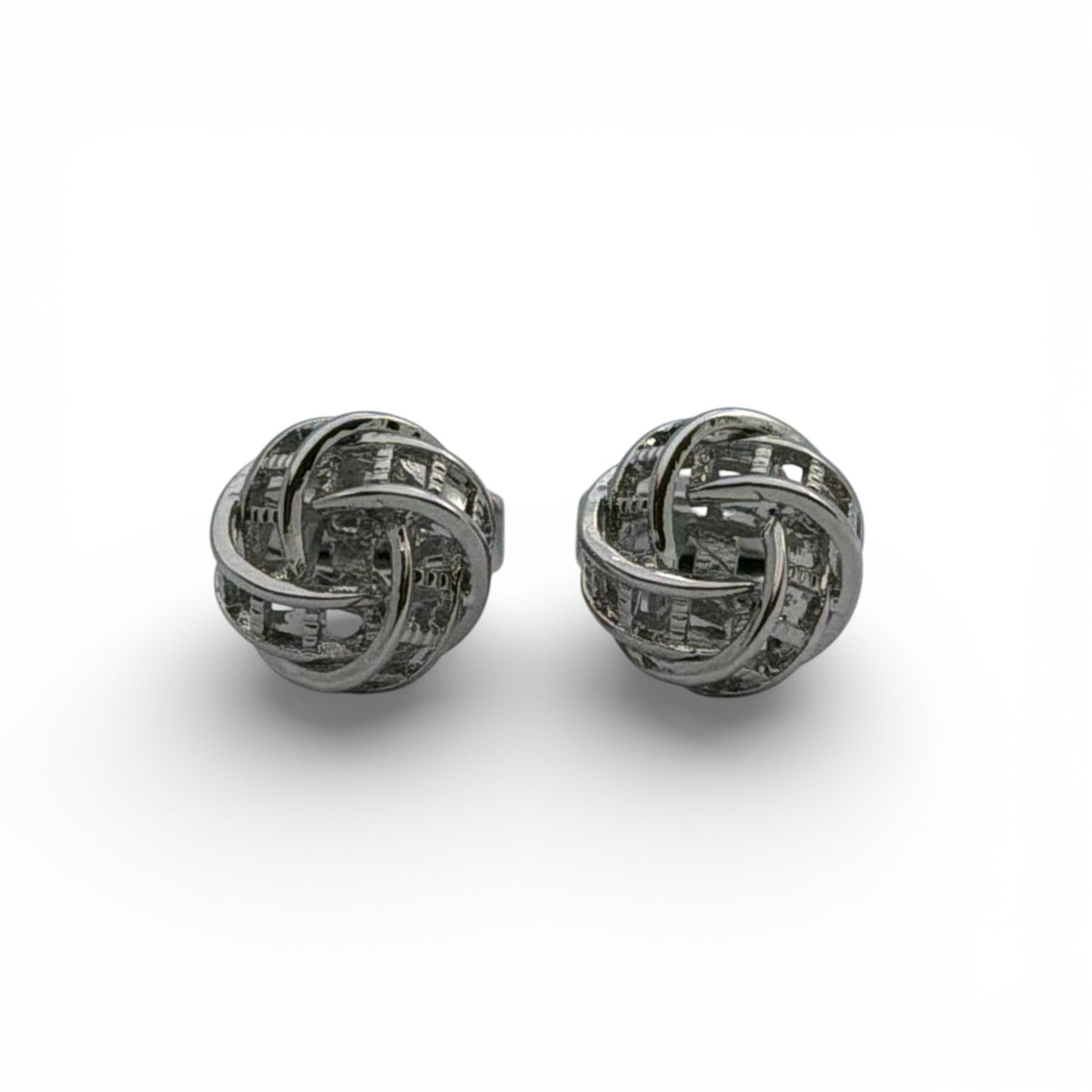 Orbital Knot Silver B Cufflinks