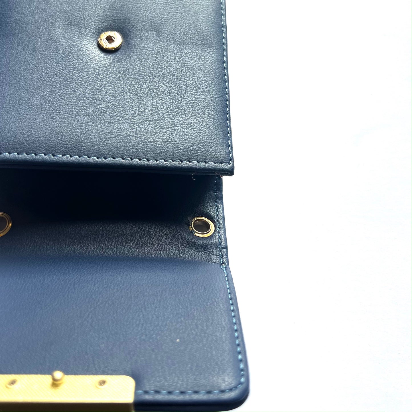 Blue Plain Shoulder Bag