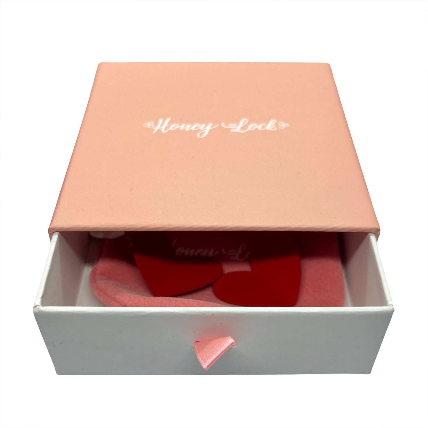 Red Heart Flapy Studs Earrings