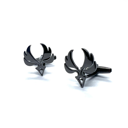 Grey Metallic Anime Eagle Cufflinks