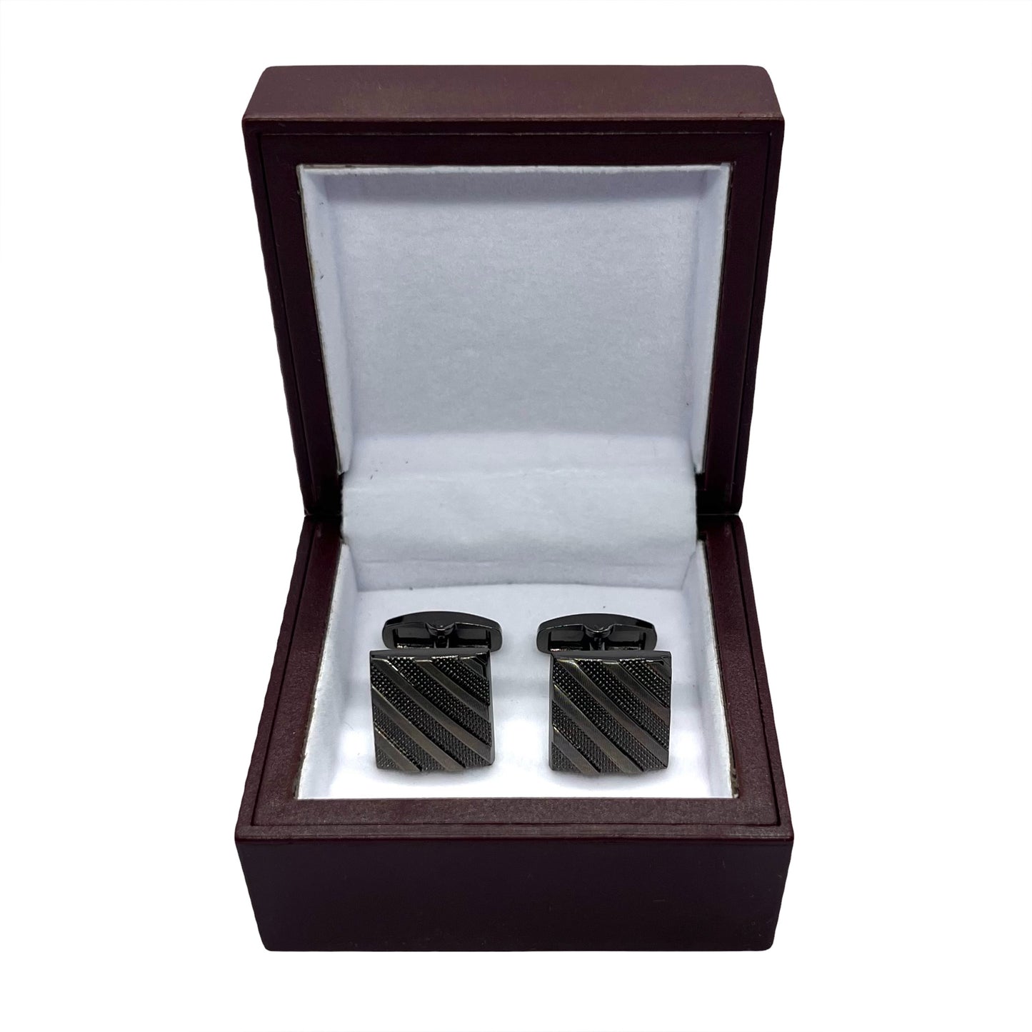 Twill Grey Metallic Cufflinks