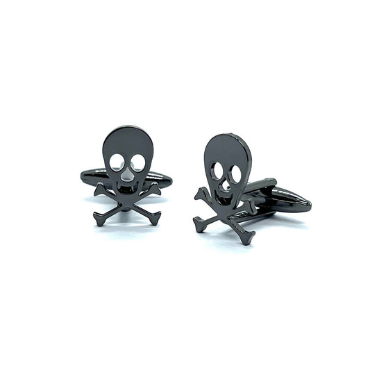 Danger Grey Metallic Anime Cufflinks