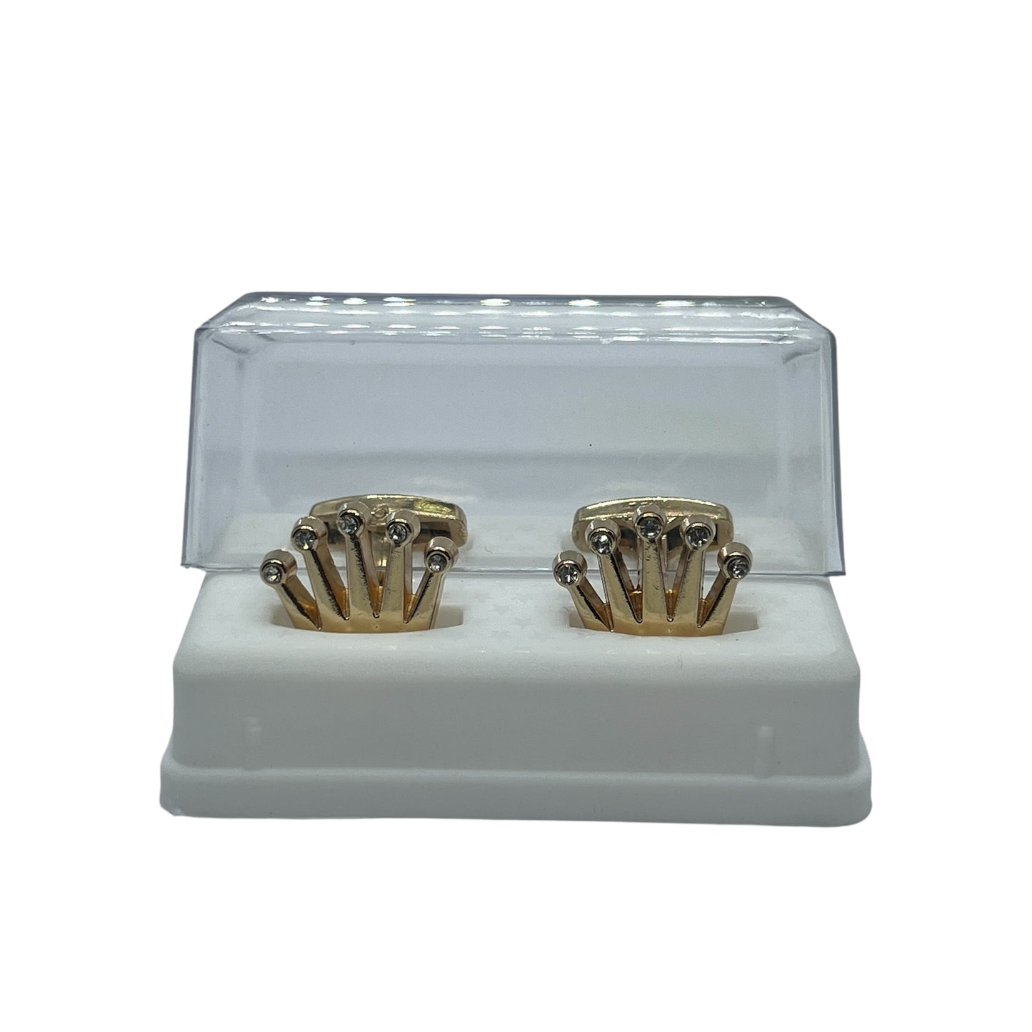 Crown Rhino Golden Cufflinks