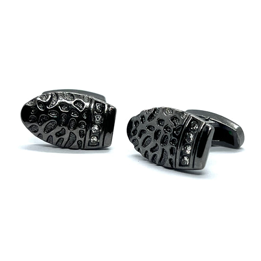 Side Leop Rhino Grey Metallic Cufflinks