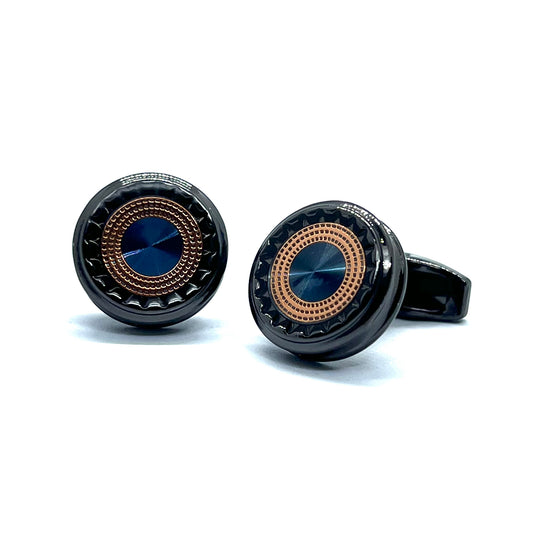 Golound Glass Grey Metallic Cufflinks