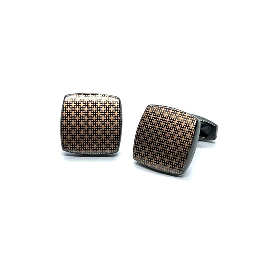 Plus Square Black Cufflinks