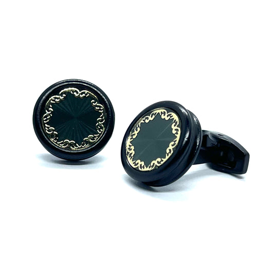 Goral Green Black Cufflinks