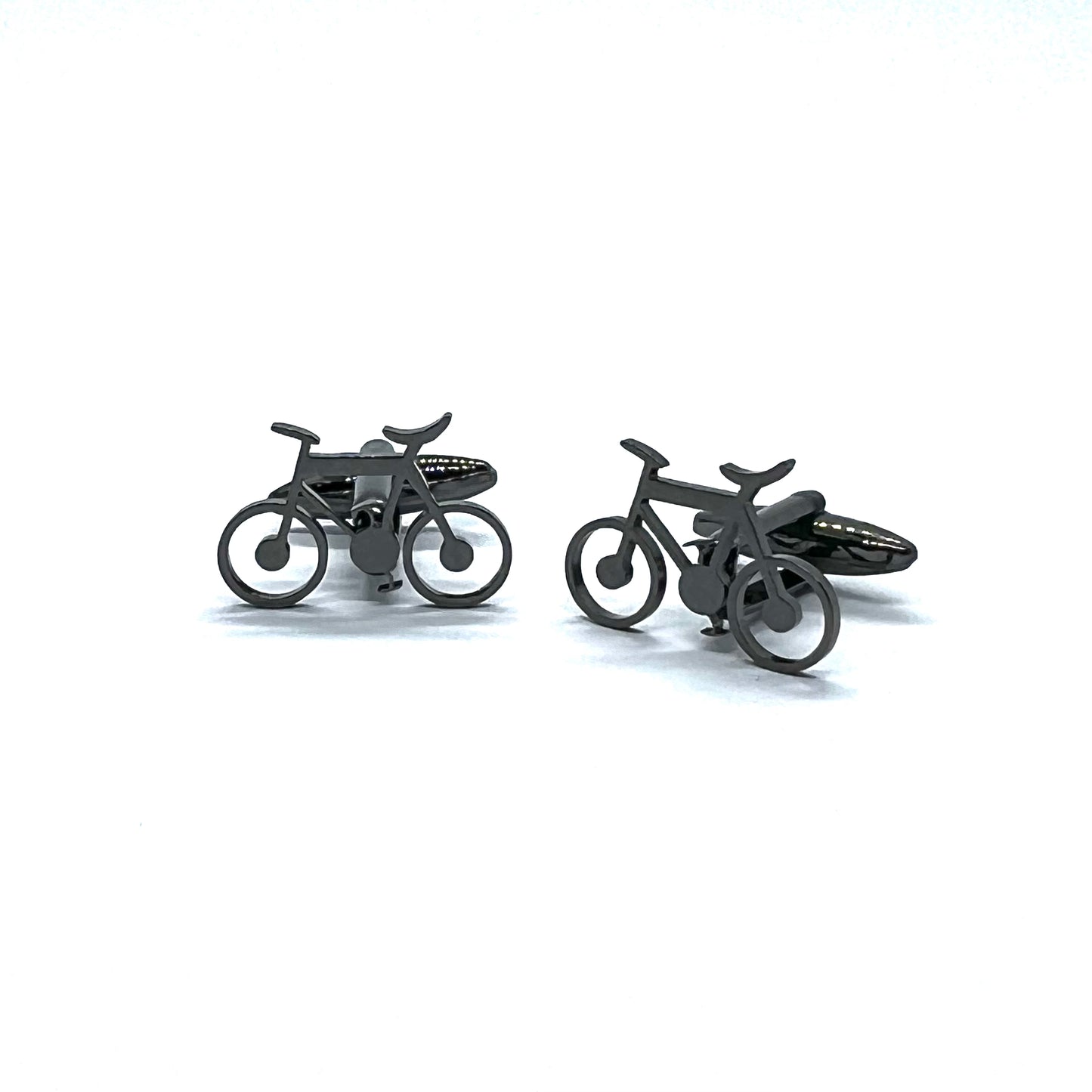 Bicycle Grey Metallic Cufflinks